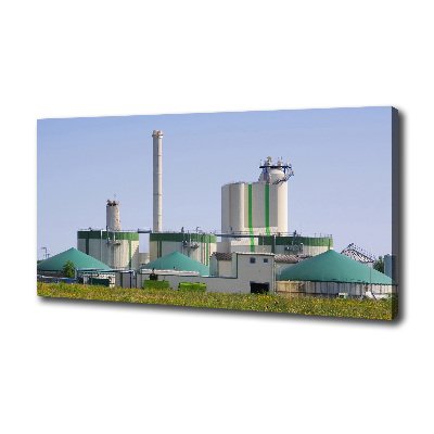 Foto canvas Biogasinstallatie