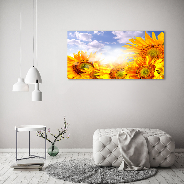 Schilderij op canvas Zonnebloemen