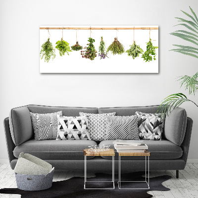 Foto op canvas Kruiden aan een touwtje