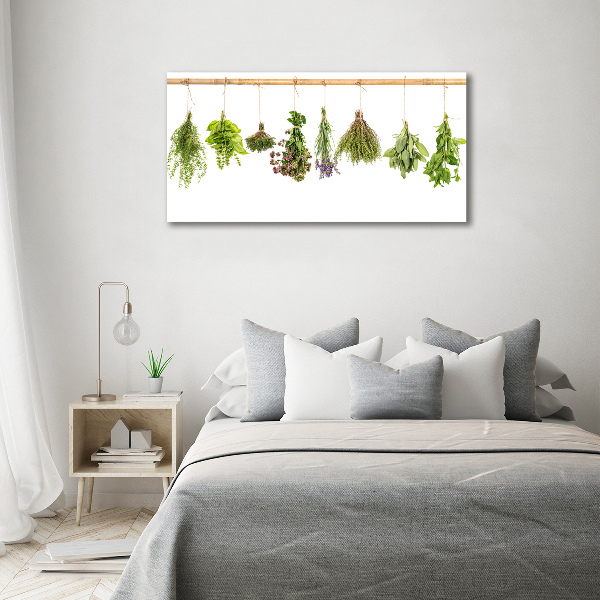 Foto op canvas Kruiden aan een touwtje