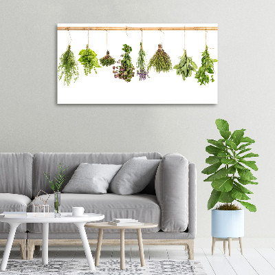 Foto op canvas Kruiden aan een touwtje