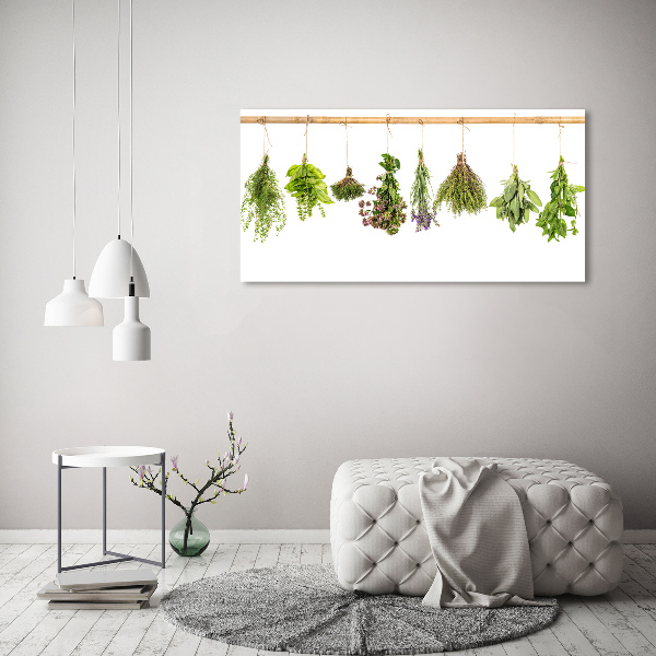 Foto op canvas Kruiden aan een touwtje