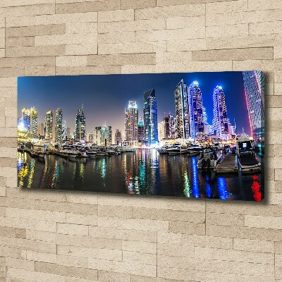 Foto op canvas Dubai 's nachts