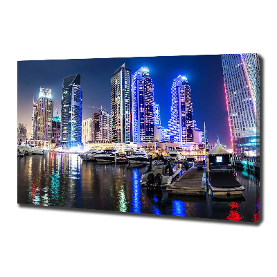 Foto op canvas Dubai 's nachts