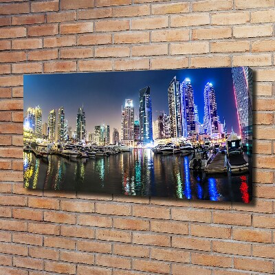 Foto op canvas Dubai 's nachts