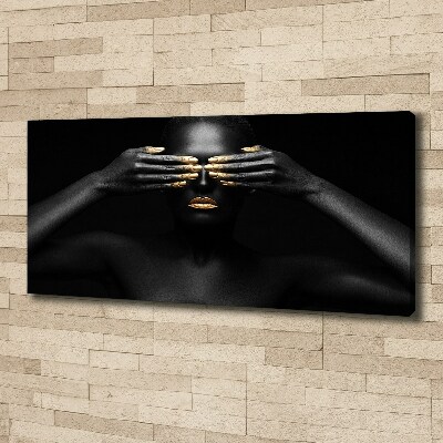 Schilderij op canvas Vrouw in het zwart