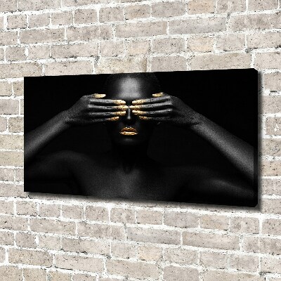 Schilderij op canvas Vrouw in het zwart