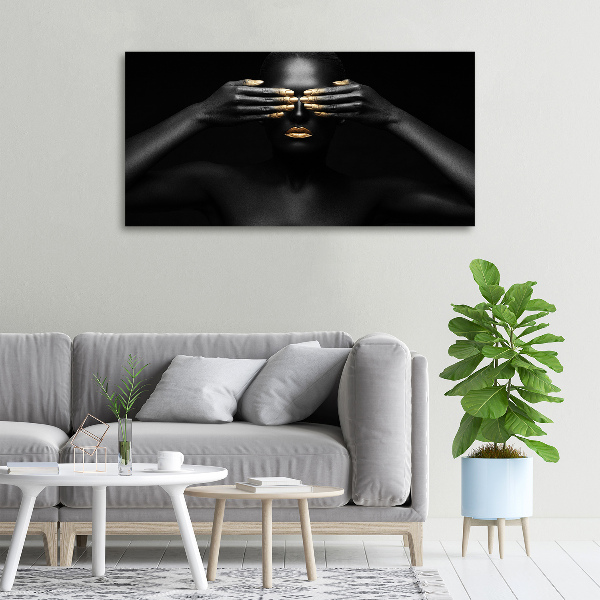 Schilderij op canvas Vrouw in het zwart