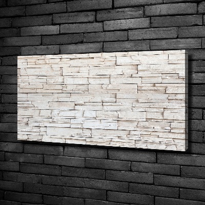 Foto canvas Witte stenen muur