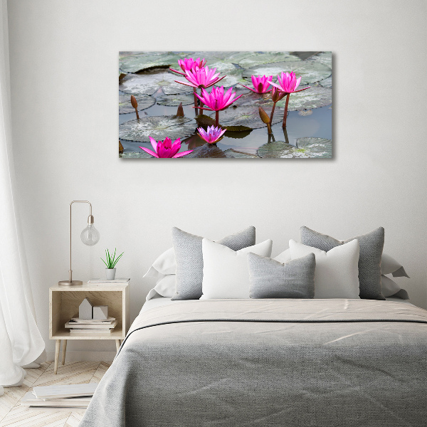 Foto canvas Lotusbloem