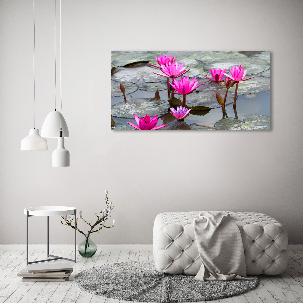 Foto canvas Lotusbloem