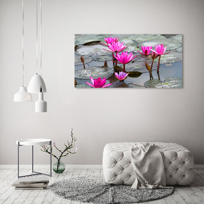 Foto canvas Lotusbloem