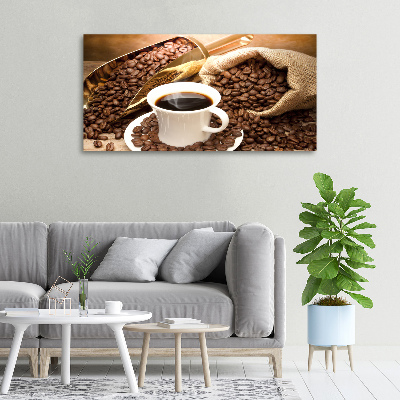 Foto op canvas Een kopje koffie