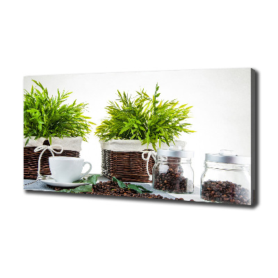 Foto obraz na płótnie Motyw domu z kawą