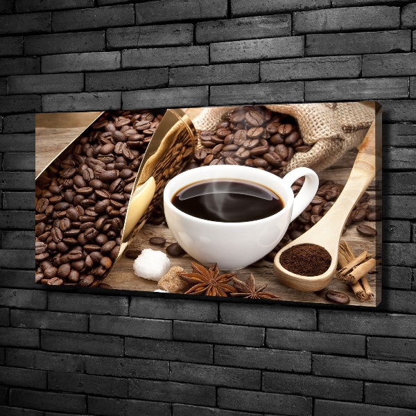 Foto op canvas Een kopje koffie