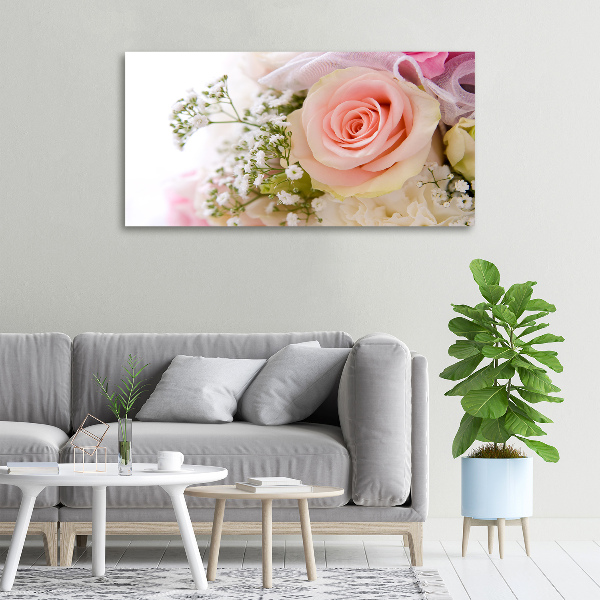 Foto op canvas Een boeket bloemen
