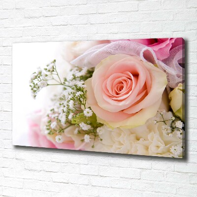 Foto op canvas Een boeket bloemen