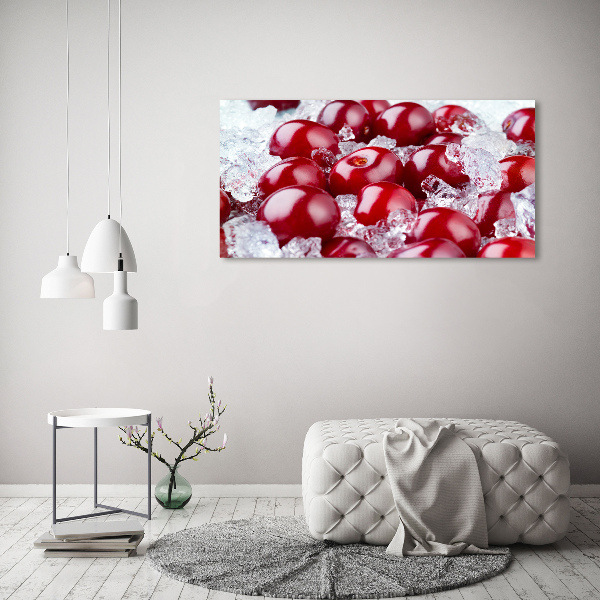 Canvas foto Bevroren kers
