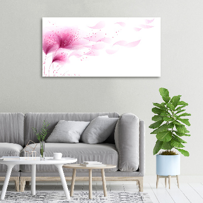 Canvas foto Roze bloem