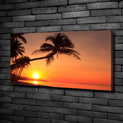 Foto canvas Zonsondergangstrand