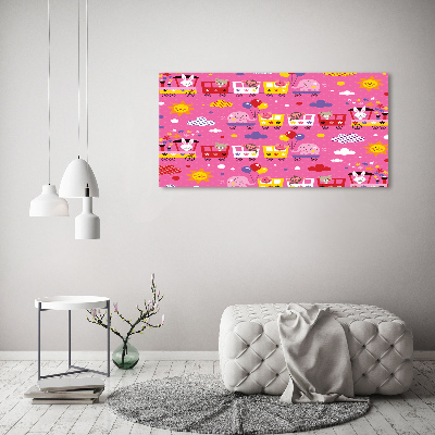 Foto obraz na płótnie Zwierzęta w pociągu