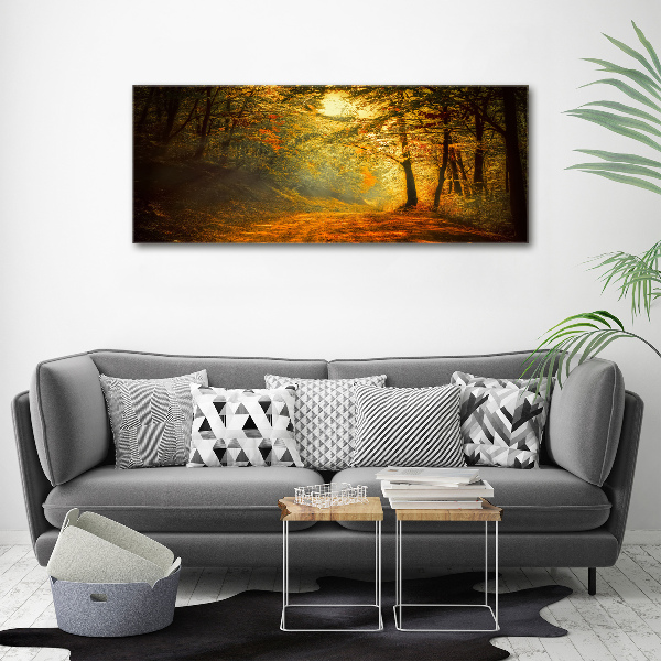 Foto op canvas Bos in de herfst