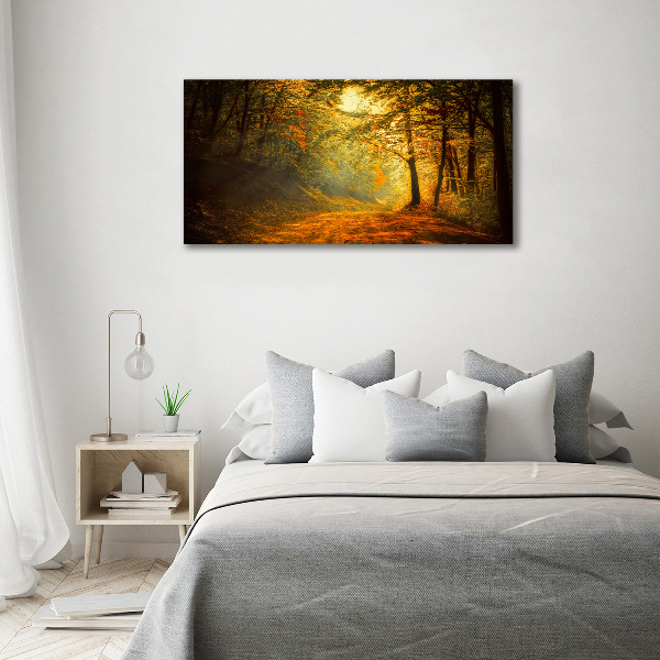 Foto op canvas Bos in de herfst