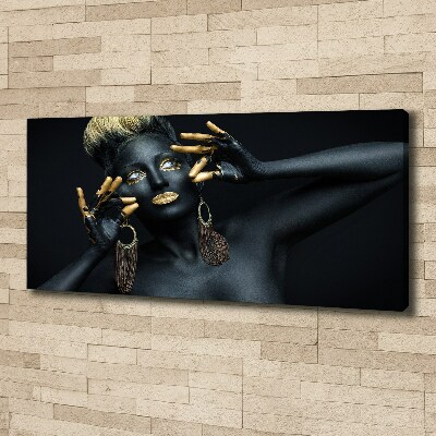 Foto canvas Vrouw in het zwart