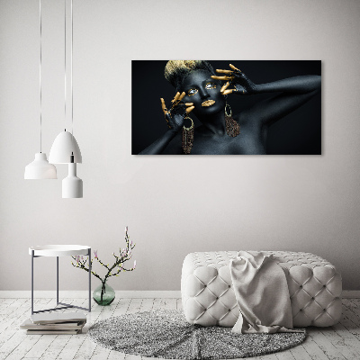 Foto canvas Vrouw in het zwart