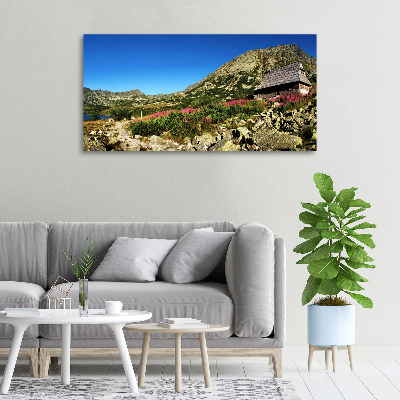 Foto canvas Herdershut in het dal