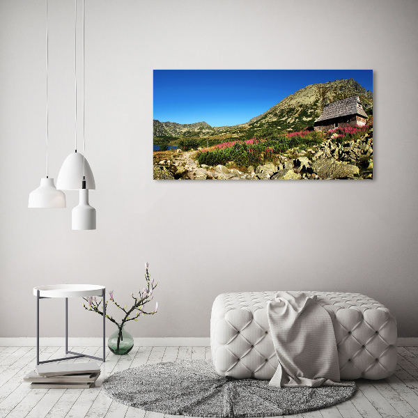 Foto canvas Herdershut in het dal