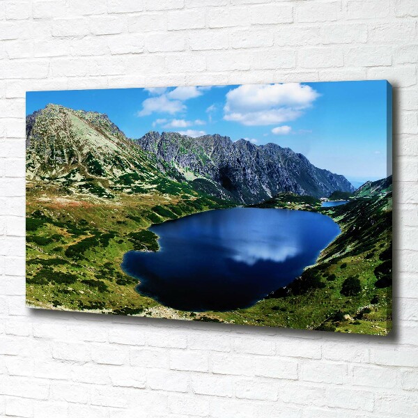 Foto op canvas Een vallei in de bergen