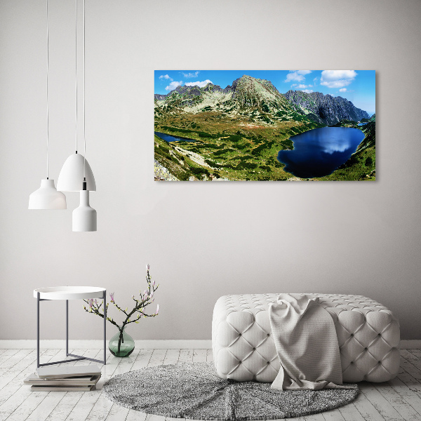 Foto op canvas Een vallei in de bergen