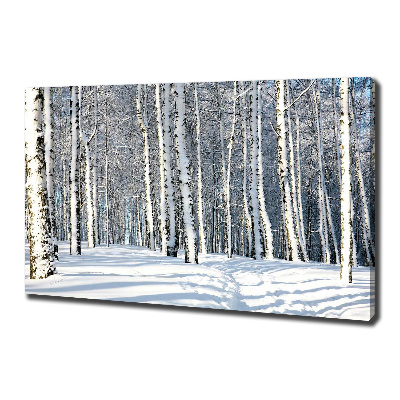 Schilderij op canvas Bos in de winter