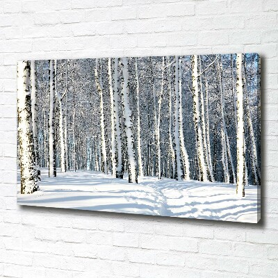 Schilderij op canvas Bos in de winter