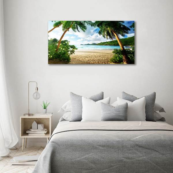 Canvas schilderij Palmbomen op het strand