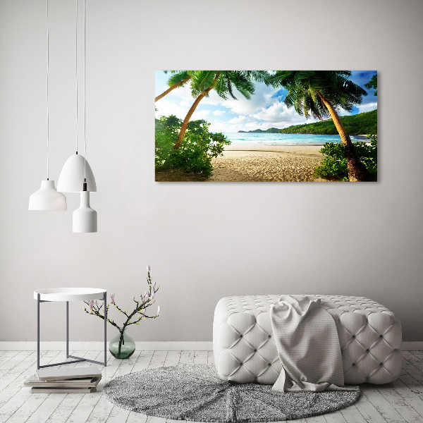 Canvas schilderij Palmbomen op het strand