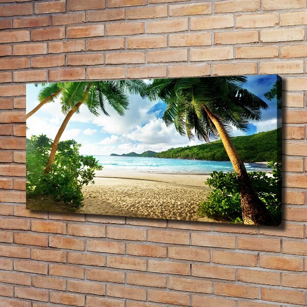 Canvas schilderij Palmbomen op het strand
