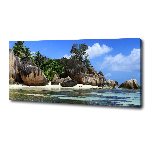 Foto canvas panorama van de Seychellen
