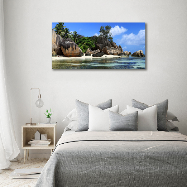 Foto canvas panorama van de Seychellen