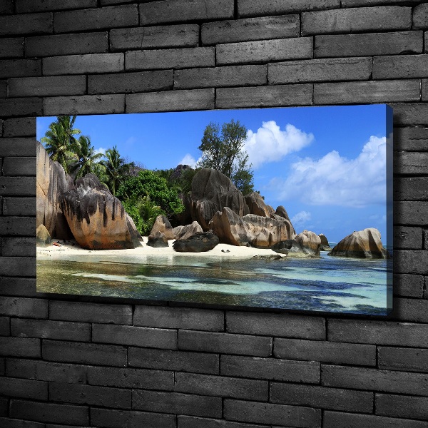 Foto canvas panorama van de Seychellen