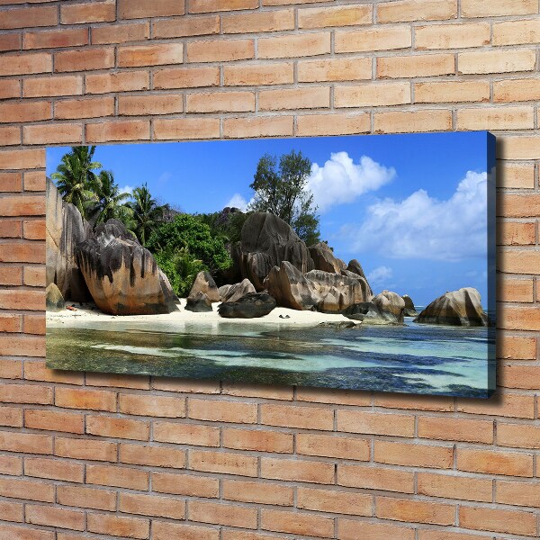 Foto canvas panorama van de Seychellen