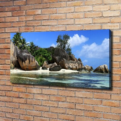 Foto canvas panorama van de Seychellen