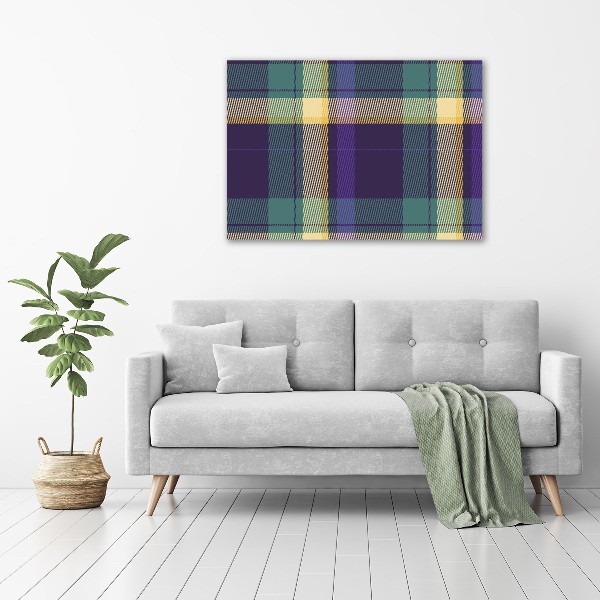 Foto op canvas Geruite textuur