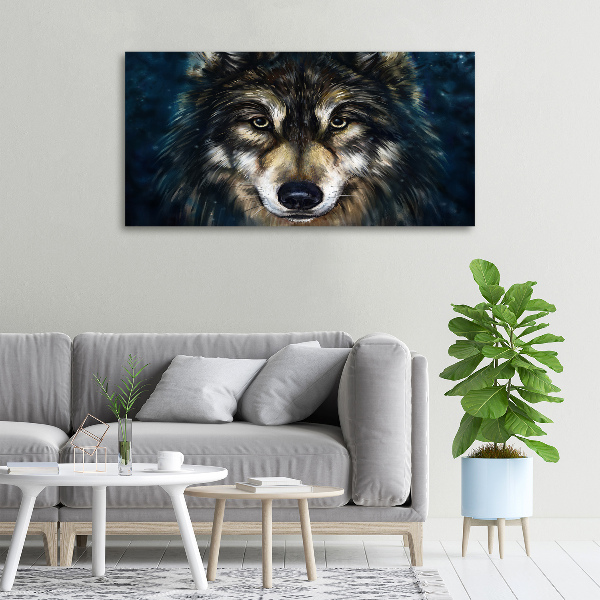 Canvas foto Wolven