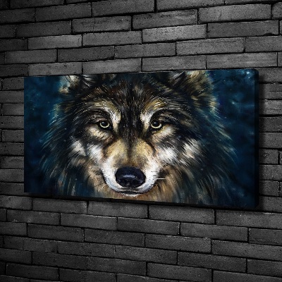 Canvas foto Wolven