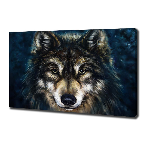Canvas foto Wolven