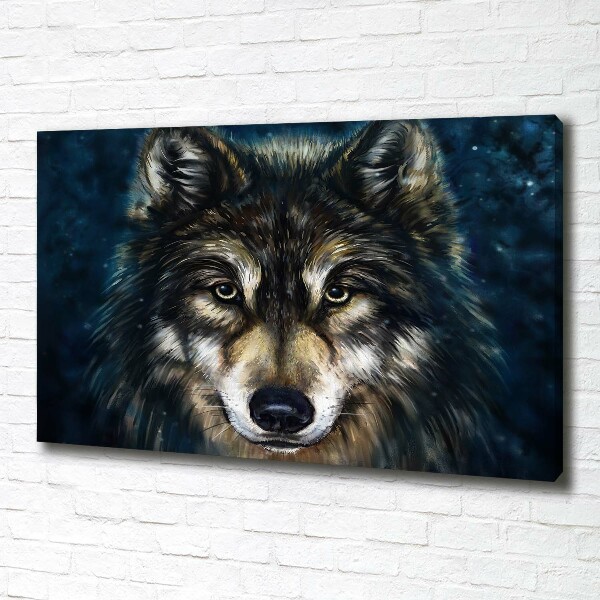 Canvas foto Wolven