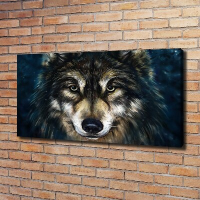 Canvas foto Wolven