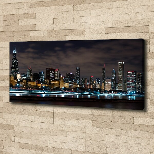 Foto canvas Chicago 's nachts